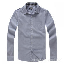 Cotton Fabric Men Casual Shirt with Light Stripes